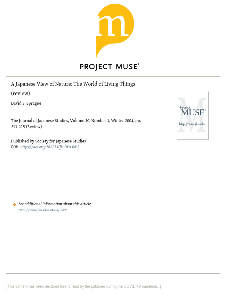 Japanese Perspectives on Nature and Ecology | PDF | Science