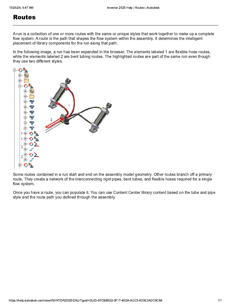Autodesk Inventor (Tube Pipe Routing) | PDF
