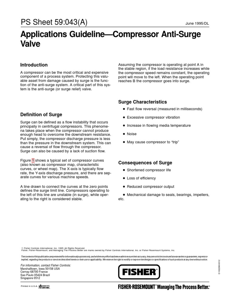 Compressor Anti-Surge Valve Guidelines | PDF | Gas Compressor | Valve