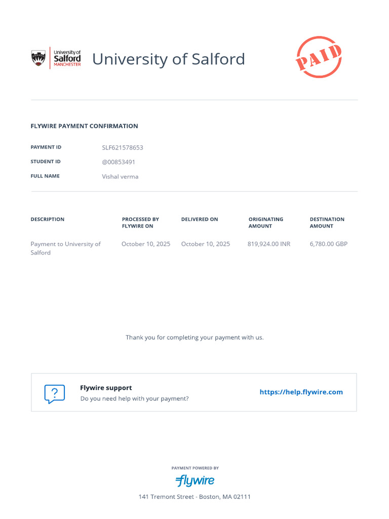 Receipt SLF621578653 | PDF