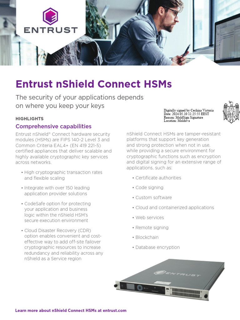 Pasaport Tehnic Entrust Nshield Connect Ds - Signed | PDF ...