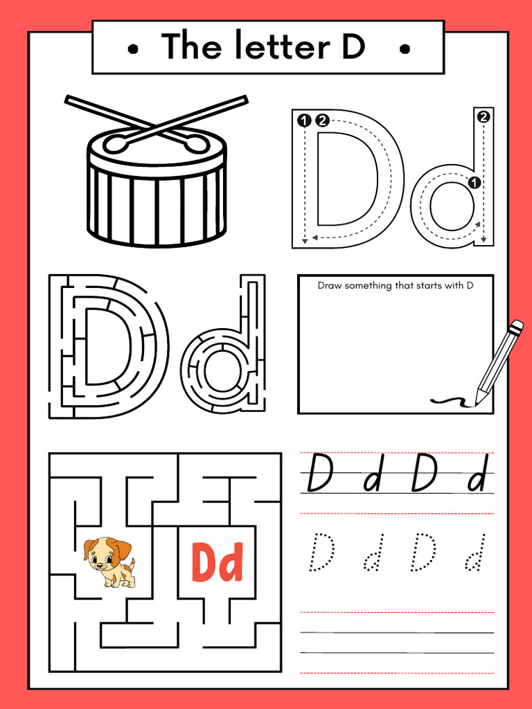 The Letter D Alphabet Worksheet | PDF