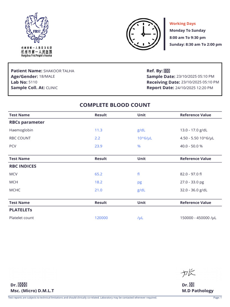 Complete Blood Count Report Summary | PDF | White Blood Cell | Anatomy