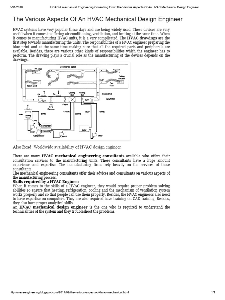 HVAC Mechanical Design Engineer Insights | PDF