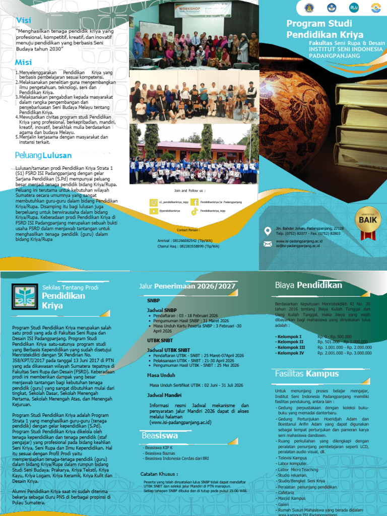 Program Studi Pendidikan Kriya ISI Padangpanjang | PDF