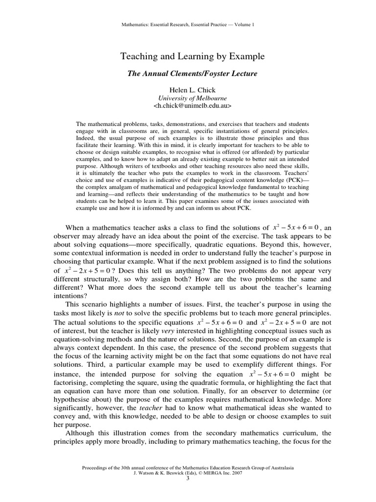 Optimizing Example Use in Math Teaching | PDF | Area | Teachers