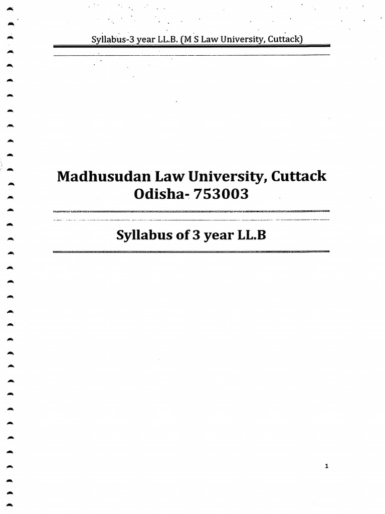 LLB Syllabus | PDF
