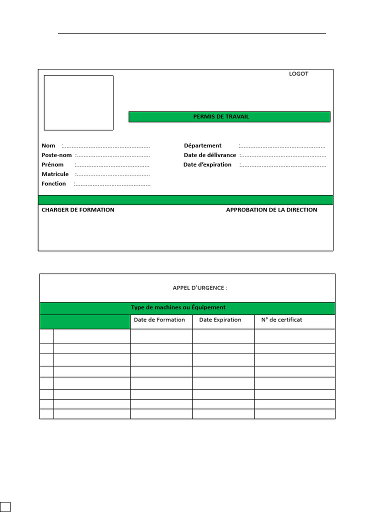 Informations sur le Permis de Travail | PDF