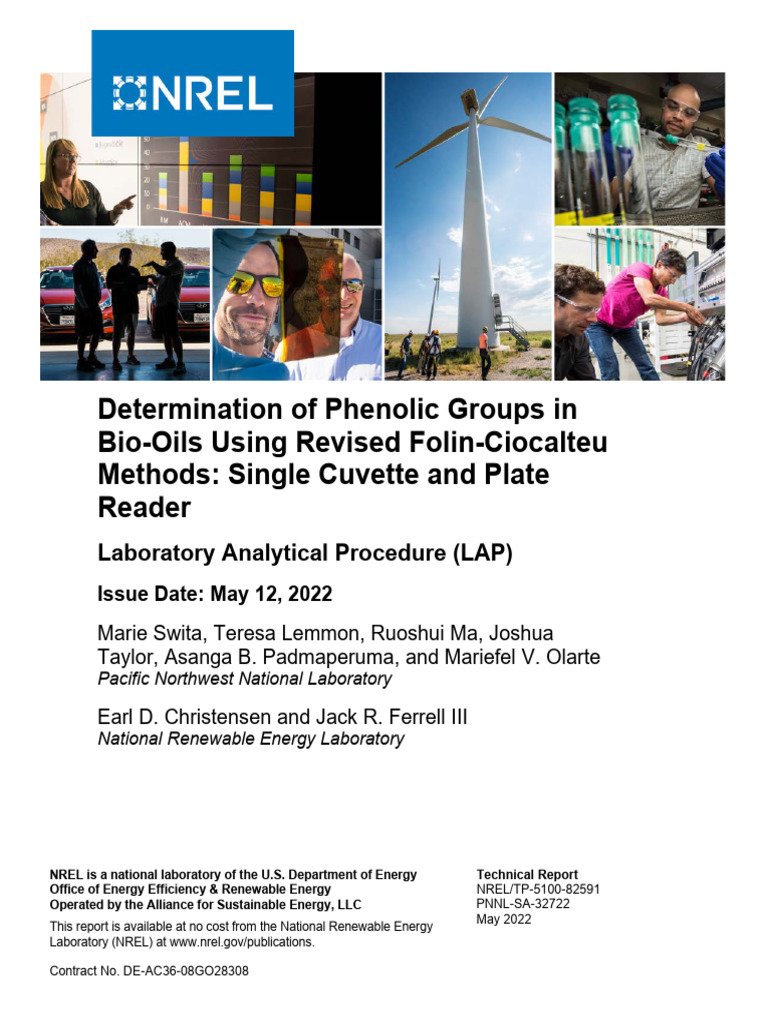Folin-Fenôlicos NREL | PDF | Pyrolysis | Chemical Substances