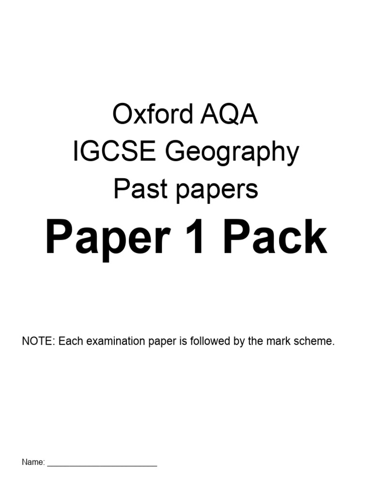 IGCSE Geography Past Papers Paper 1 | PDF | Plate Tectonics | Volcano