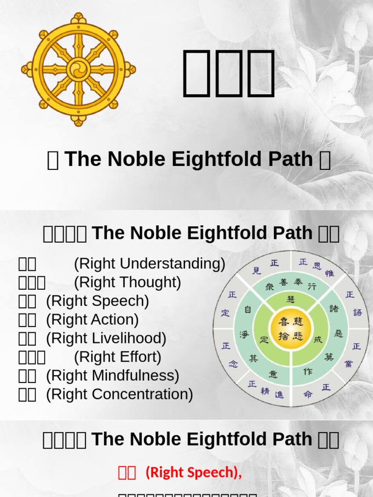 Understanding the Noble Eightfold Path | PDF | Noble Eightfold Path ...
