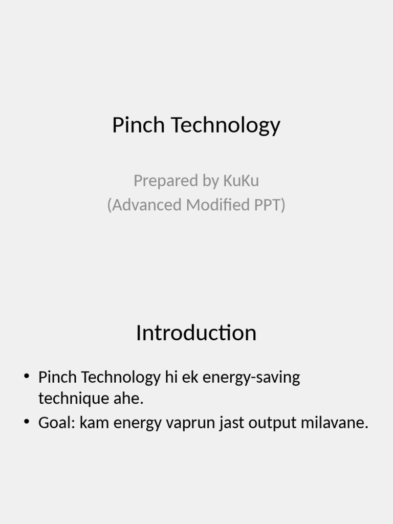 Pinch Technology: Energy Efficiency Guide | PDF