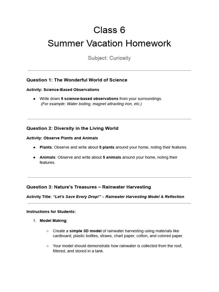 Class 6 Curiosity Homework Activities | PDF | Root | Seed