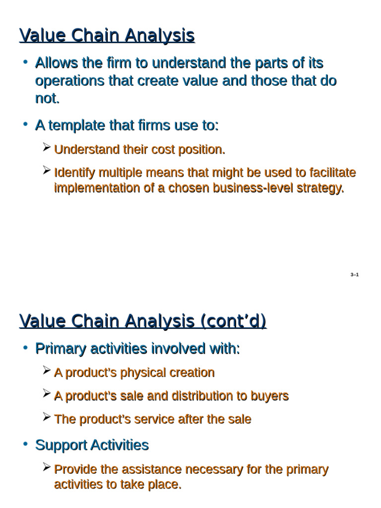 Value Chain Analysis for Competitive Advantage | PDF | Logistics ...
