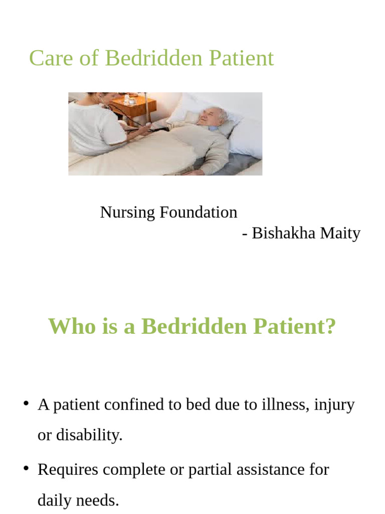 Essential Care for Bedridden Patients | PDF
