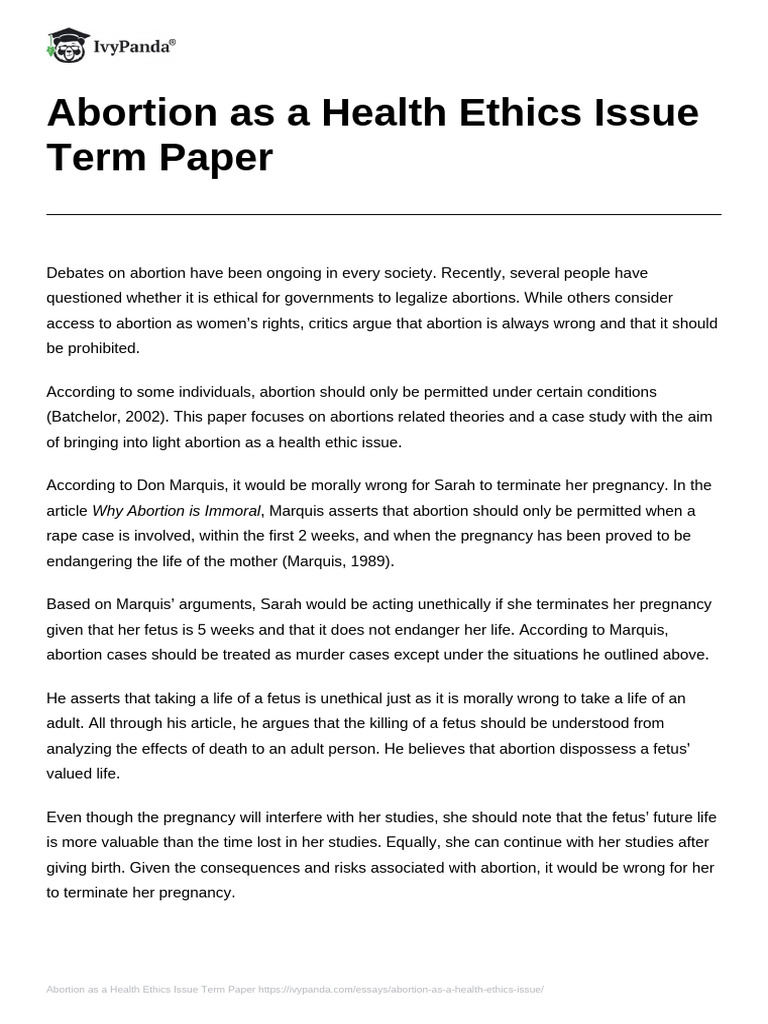 Abortion: Ethical Perspectives and Debates | PDF | Abortion | Morality