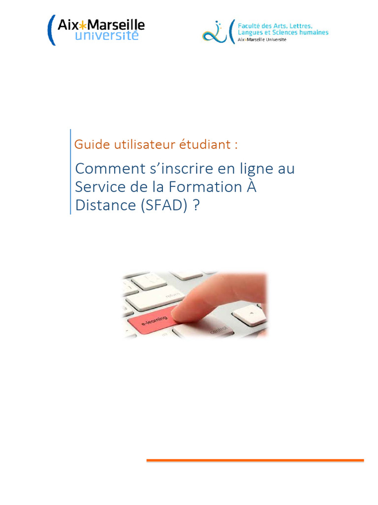 Inscription en ligne au SFAD : Guide Étudiant | PDF