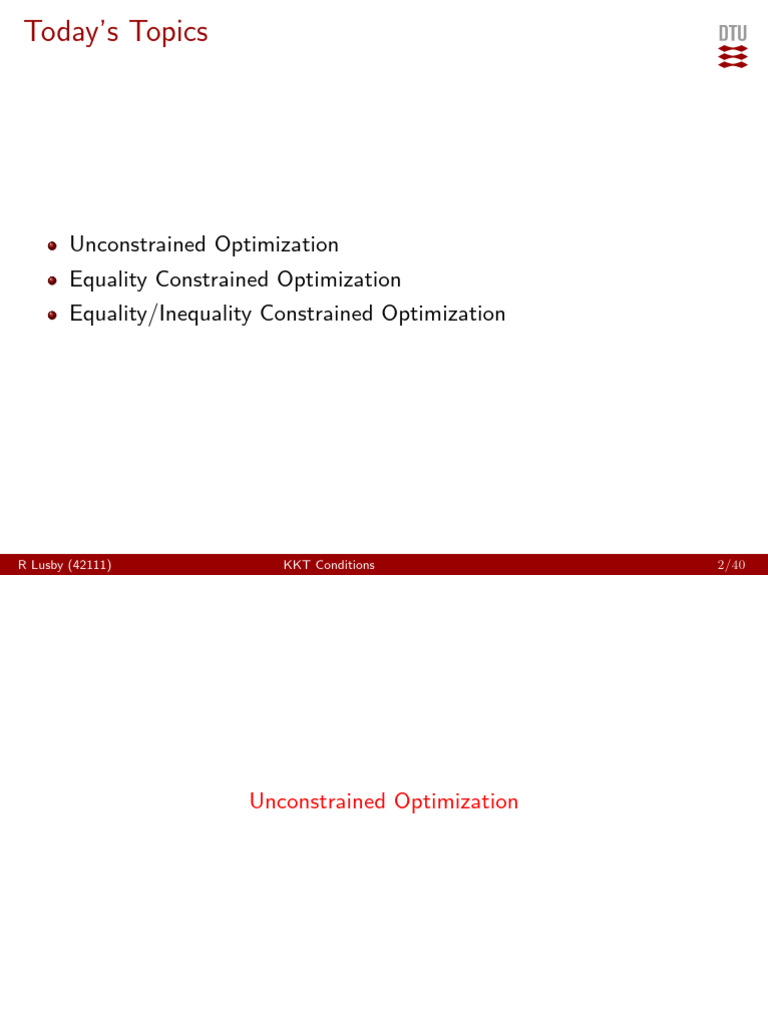 KKT Conditions in Optimization Techniques | PDF | Mathematical ...