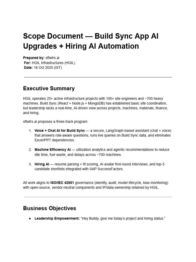 Scope Document - Build Sync App AI Upgrades + Hiring AI Automation ...