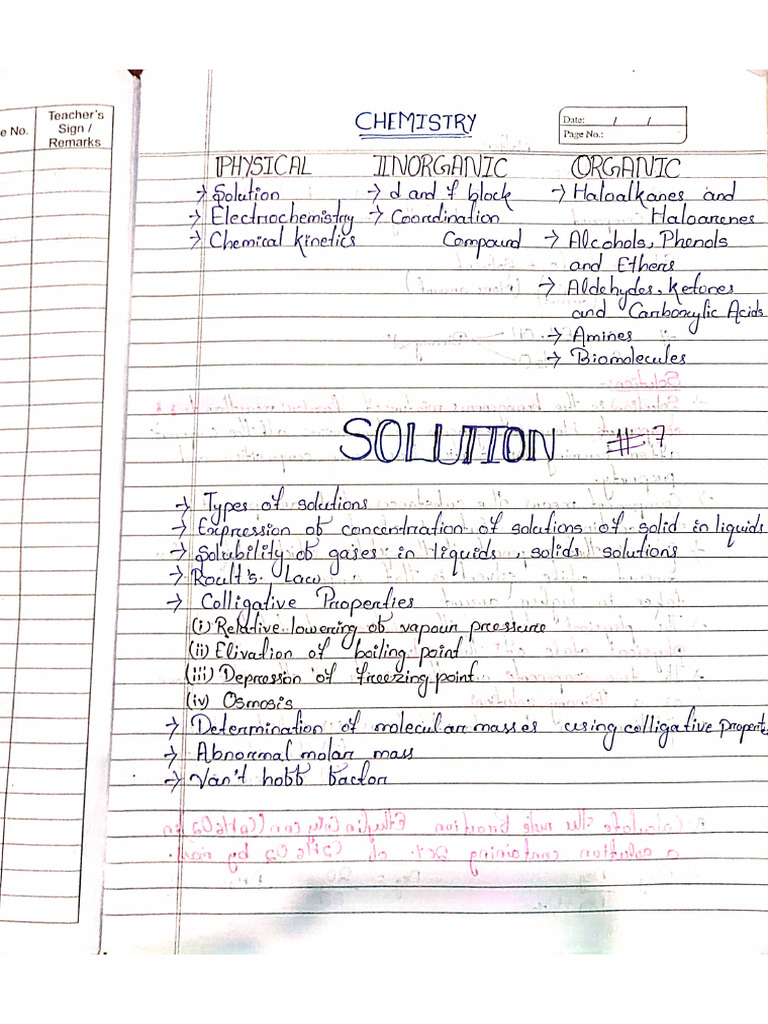 Solution BRP Sir Note | PDF