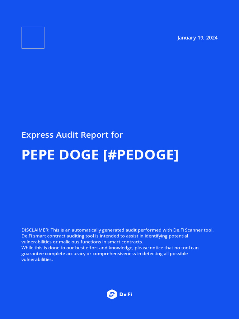 PEPE DOGE Smart Contract Audit Summary | PDF | String (Computer Science ...