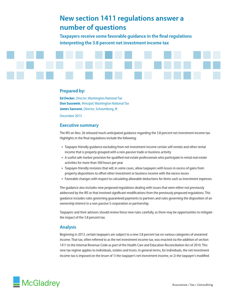IRS Guidance on 3.8% Net Investment Tax | PDF | Taxes | S Corporation