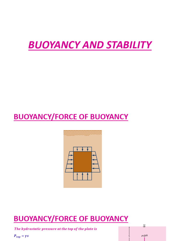 Buoyancy and Stability Analysis | PDF | Buoyancy | Mass