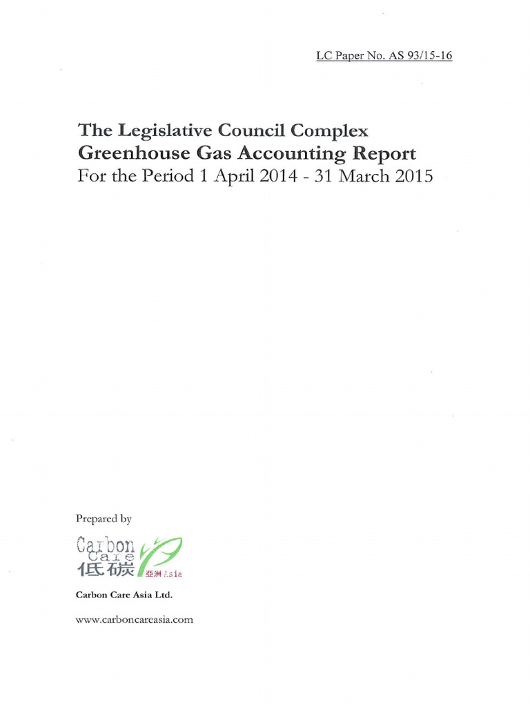 GHG Accounting Report 2014 2015 e | PDF | Greenhouse Gas | Emission ...