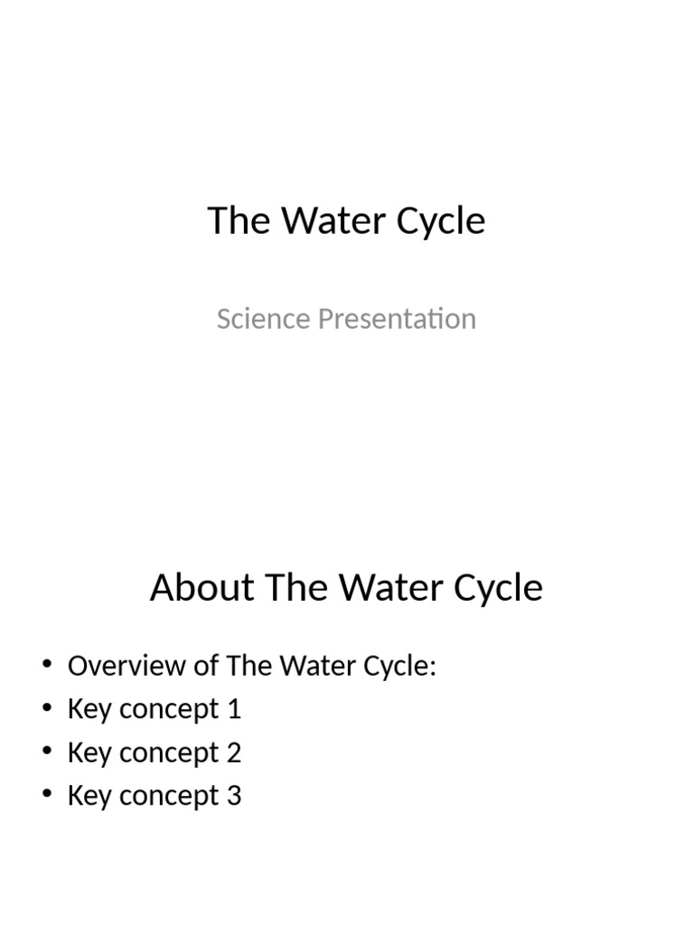 The Water Cycle | PDF