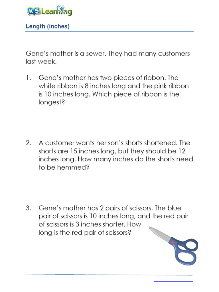 K-5 Math Word Problems Worksheet | PDF