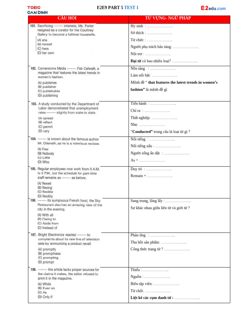 E2tb Test 10 Tô Màu Part 5 | PDF