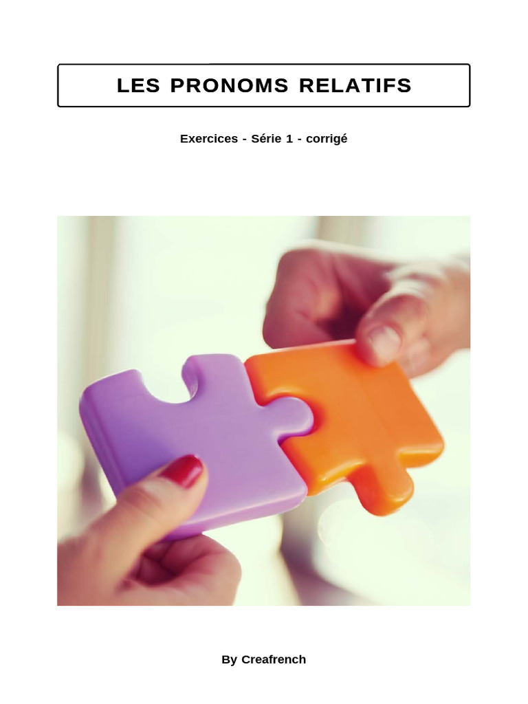 Exercices sur les pronoms relatifs | PDF | Orgueil et Préjugés