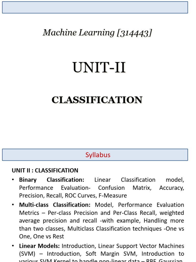 Machine Learning Classification Techniques | PDF | Support Vector ...