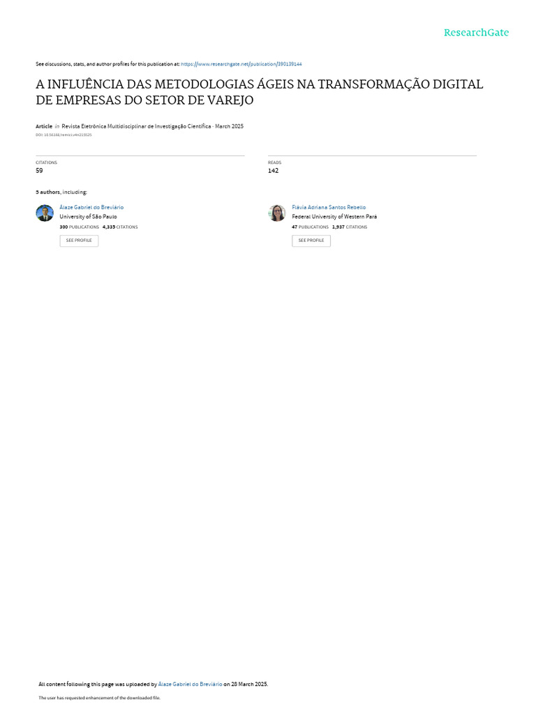 A Influencia Das Metodologias Ageis Na Transformacao Digital de ...