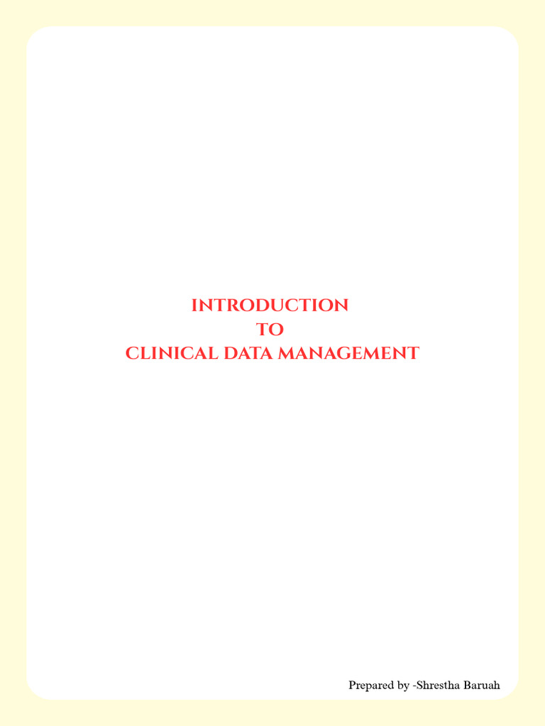 Introduction to Clinical Data Management | PDF | Clinical Trial ...