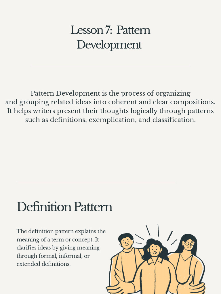Lesson 7: Pattern Development | PDF