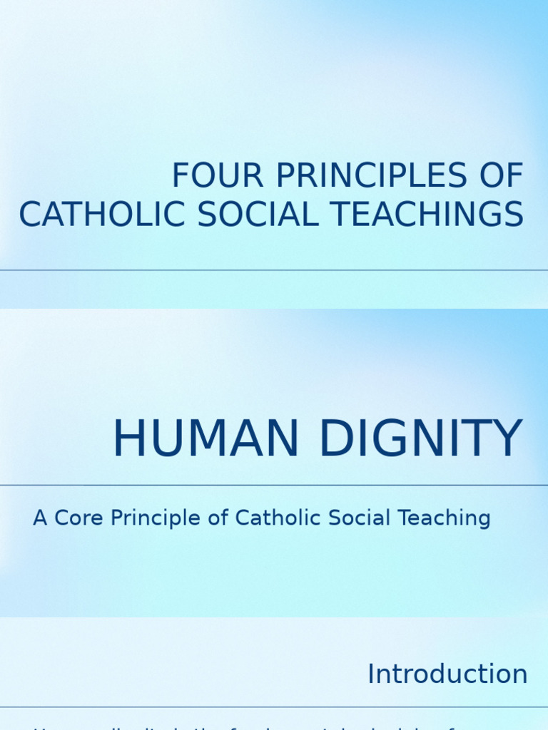 Principles of Catholic Social Teaching | PDF | Catholic Social Teaching ...
