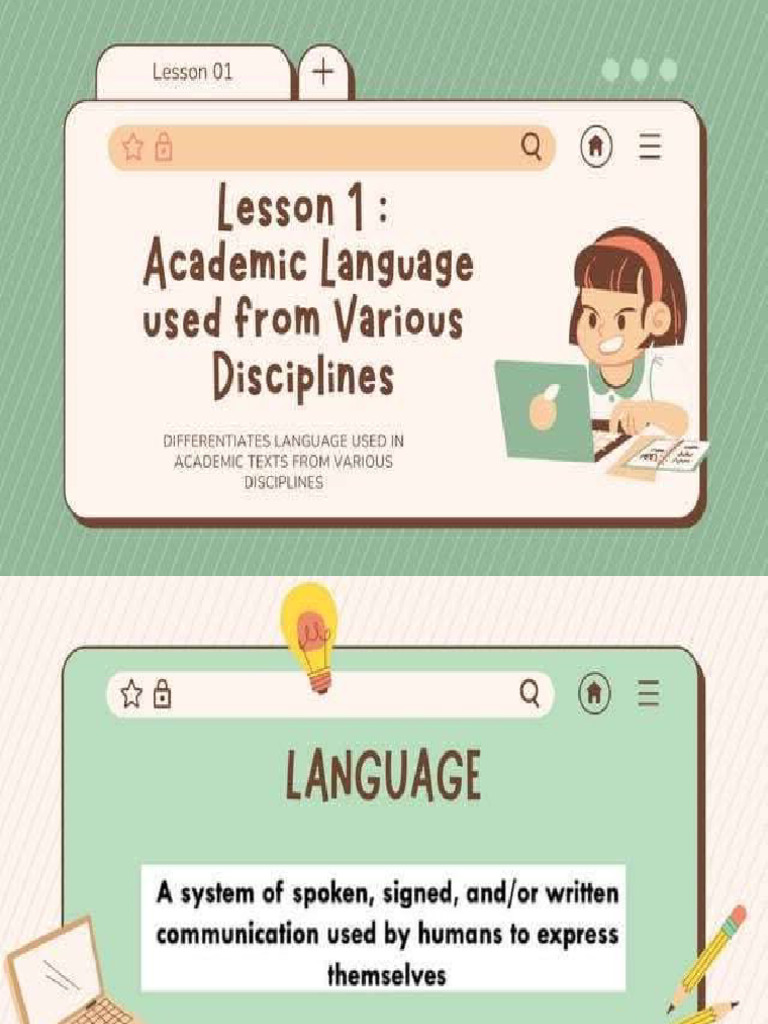 Lesson 3. Academic Language | PDF
