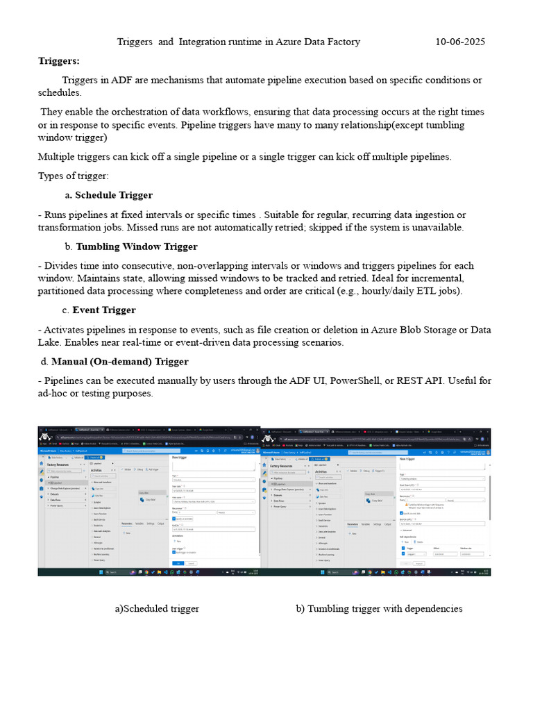 Azure Data Factory Triggers & IR Overview | PDF | Microsoft Azure ...