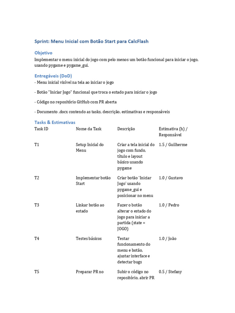 Menu Inicial e Botão Start em Pygame | PDF | Informática | Programas