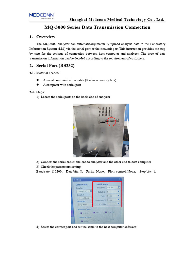 MQ-3000 Data Connection Guide | PDF | Internet Protocols | Computer Network