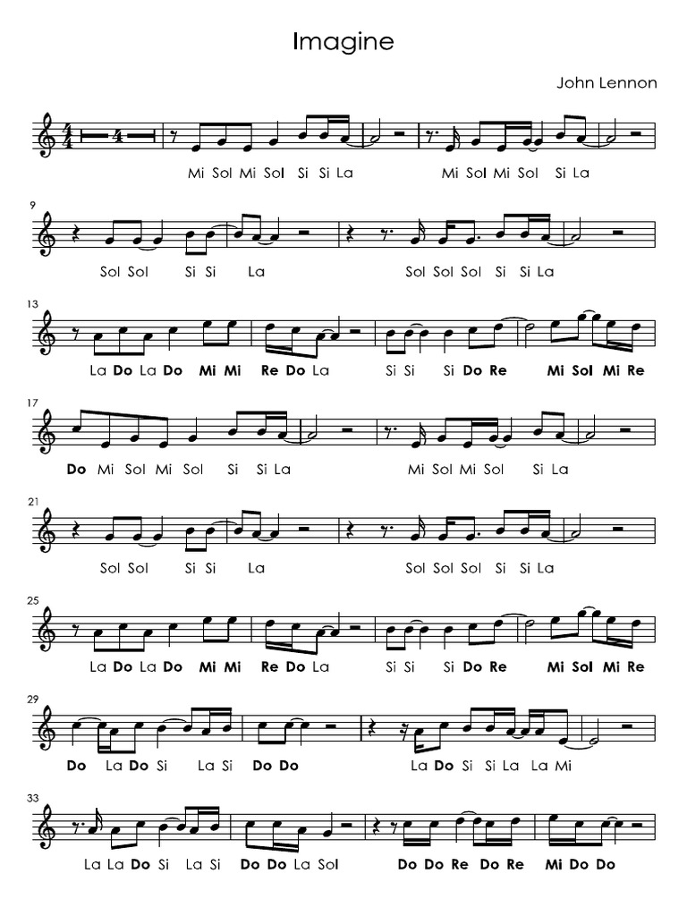 Imagine - John Lenon | PDF