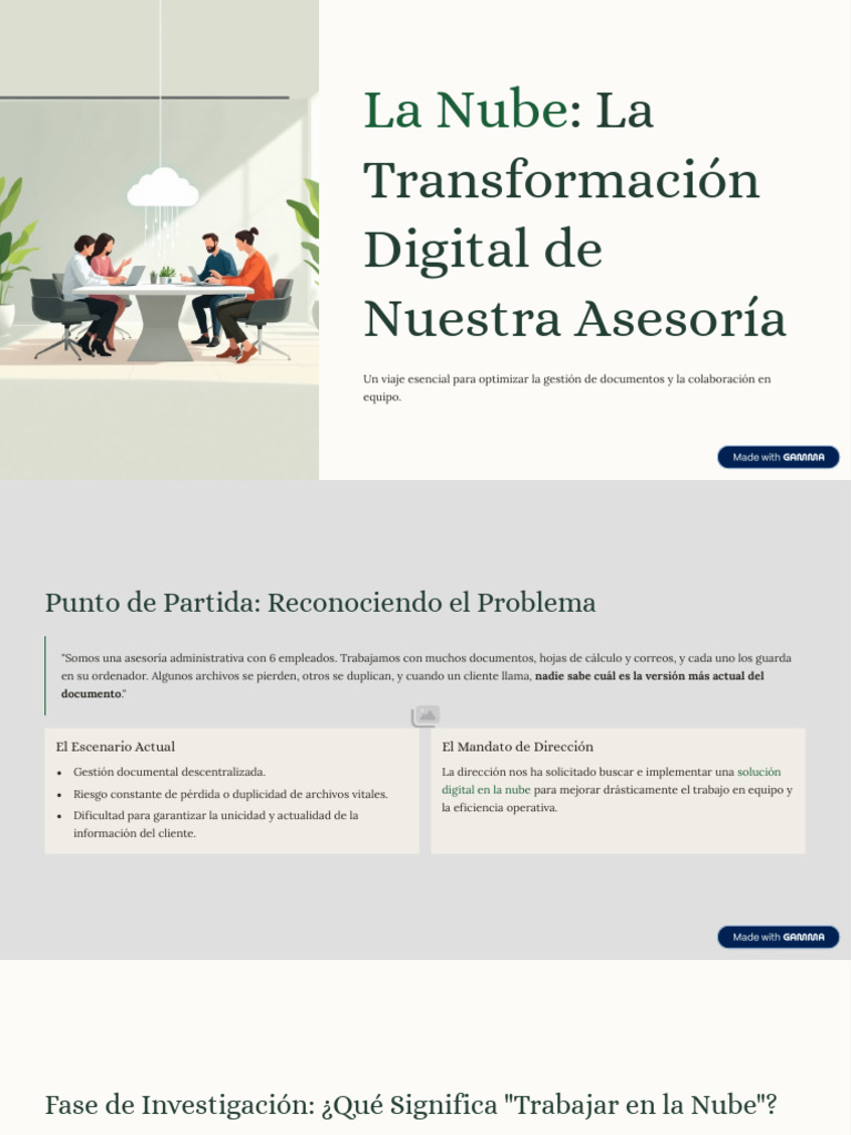 Nube: Transformación Digital en Asesoría | PDF | Computación en la nube ...