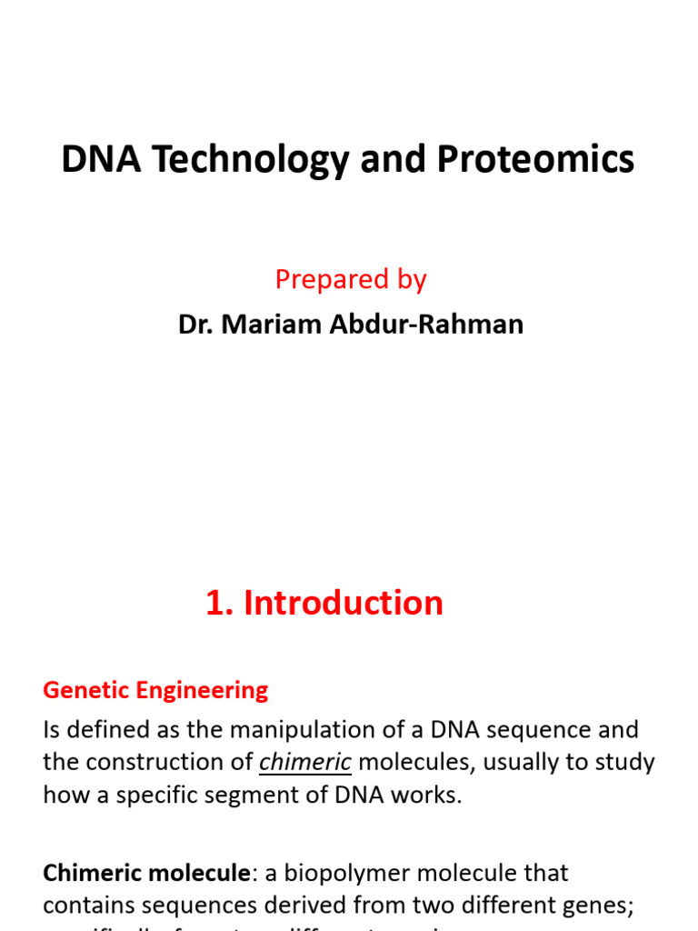 DNA Technology and Proteomics Overview | PDF | Dna | Base Pair