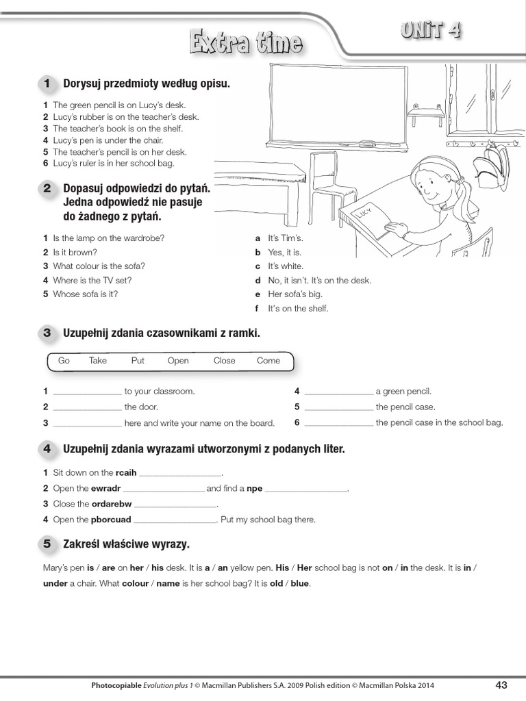 Evolution Plus Klasa4 Extra Time Unit 4 | PDF