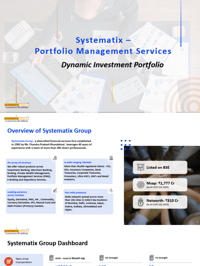 Systematix Group: Premier PMS Overview | PDF | Stocks | Securities ...