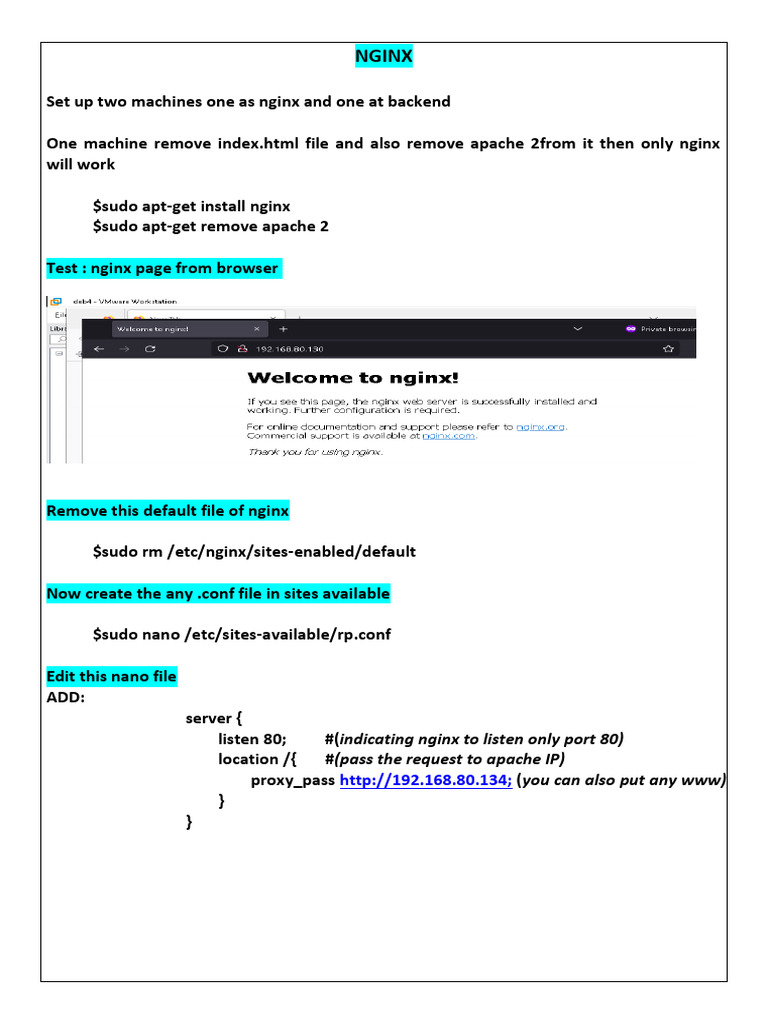 NGINX Setup and Configuration Guide | PDF