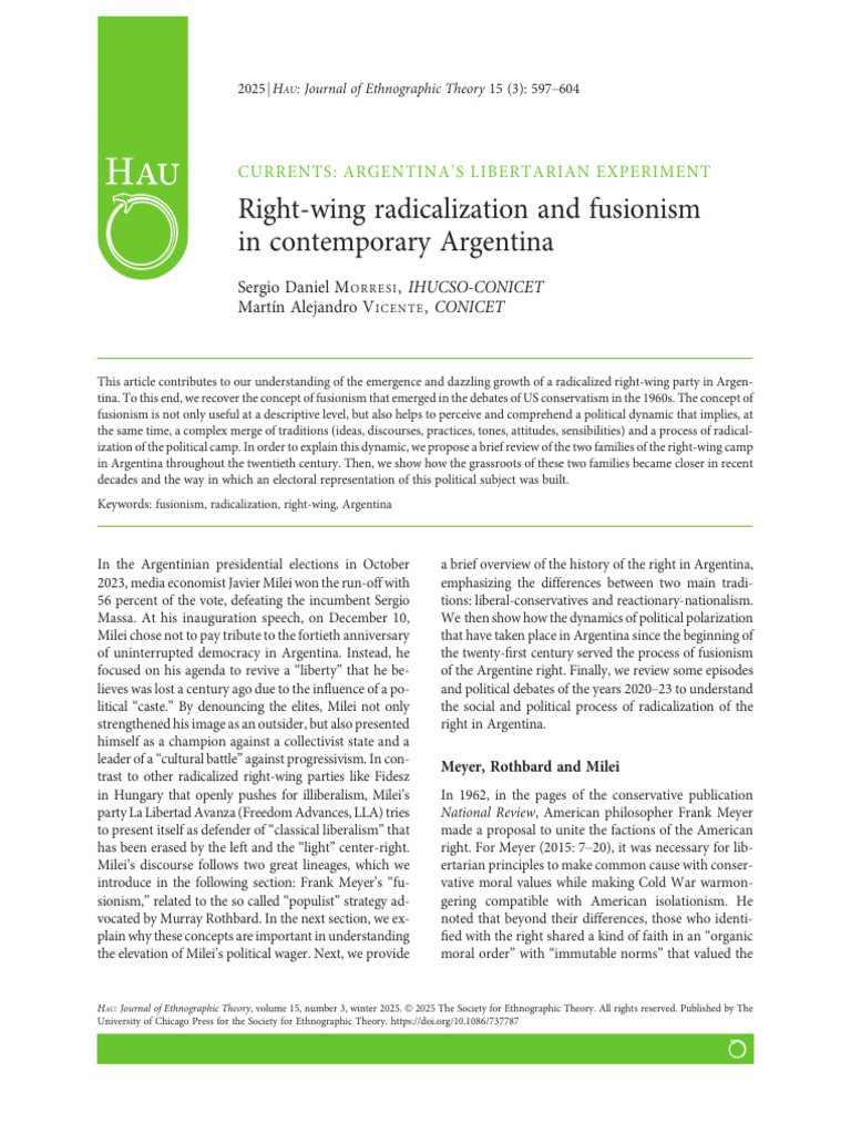 Argentina's Right-Wing Fusionism Explained | PDF | Mauricio Macri ...