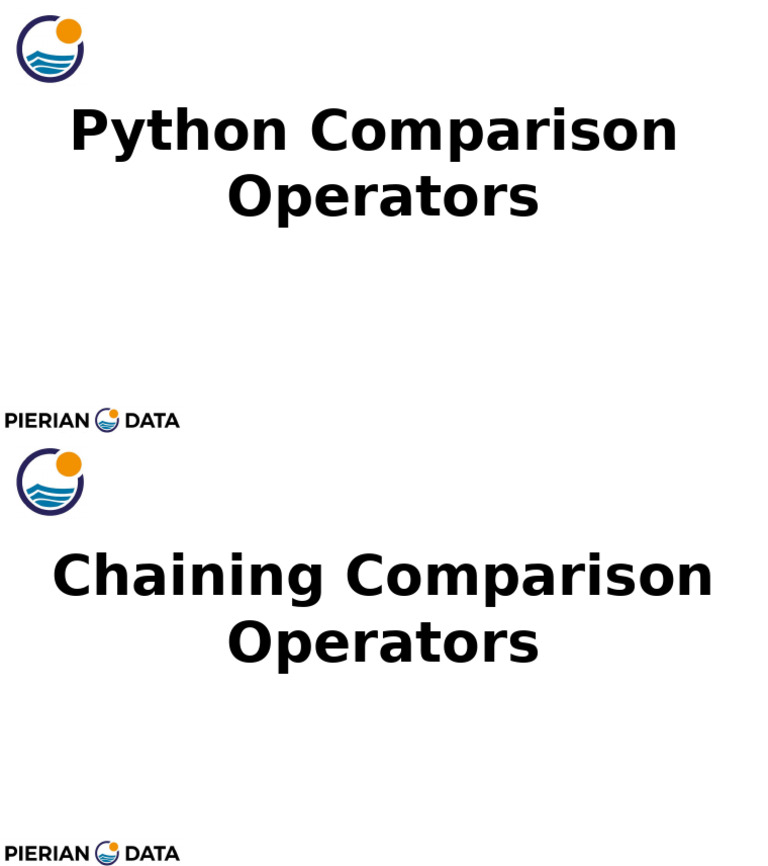 01-Python Comparison Operators | PDF