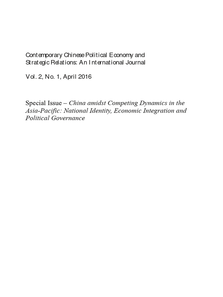China in Asia-Pacific Dynamics 2016 | PDF | Taiwan | China